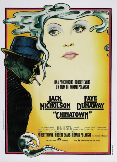 Movie poster for Chinatown (1974), starring Jack Nicholson and Faye Dunaway